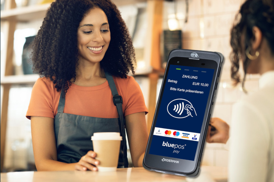 bluepos pay SoftPOS App Zahlungsterminal