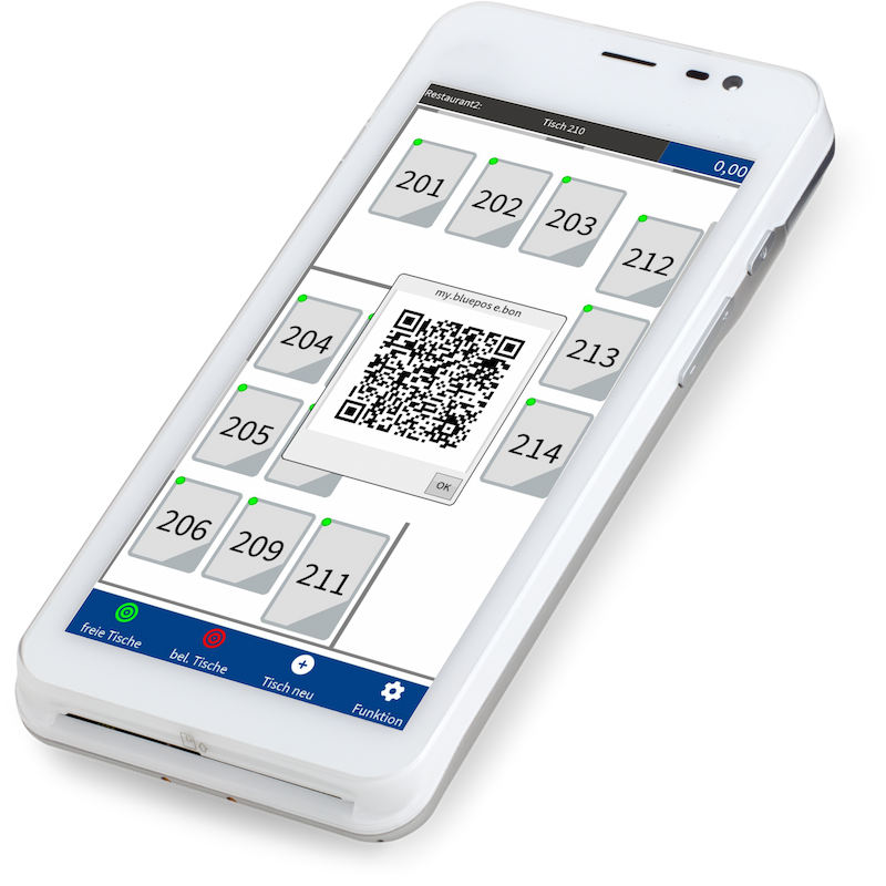 SmartPOS Zahlungsterminal A77 mit bluepos mobile