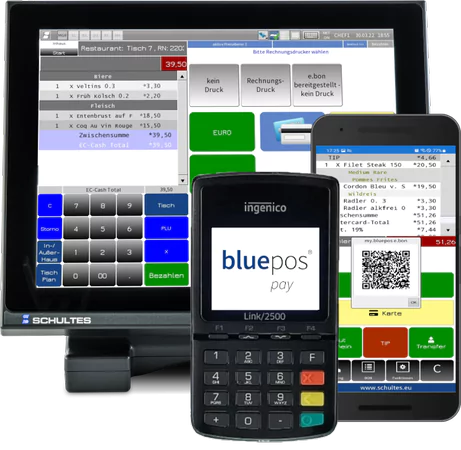 bluepos pay mit Kasse